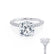 COCO - Cushion Moissanite & Diamond Platinum Hidden Halo Triple Pavé Shoulder Set Engagement Ring Lily Arkwright