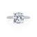 COCO - Cushion Cut Lab Diamond Platinum Petite Hidden Halo Triple Pavé Engagement Ring Lily Arkwright