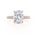 COCO - Elongated Cushion Cut Lab Diamond 18k Rose Gold Petite Hidden Halo Triple Pavé Engagement Ring Lily Arkwright