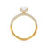 COCO - Elongated Cushion Moissanite & Diamond 18k Yellow Gold Petite Hidden Halo Triple Pavé Ring Engagement Ring Lily Arkwright