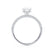 COCO - Elongated Cushion Cut Moissanite 18k White Gold Petite Hidden Halo Triple Pavé Engagement Ring Lily Arkwright
