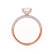 COCO - Emerald Moissanite & Diamond 18k Rose Gold Petite Hidden Halo Triple Pavé Ring Engagement Ring Lily Arkwright