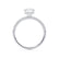 COCO - Emerald Lab Diamond & Diamond 18k White Gold Hidden Halo Triple Pavé Ring Engagement Ring Lily Arkwright