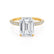 COCO - Emerald Lab Diamond & Diamond 18k Yellow Gold Hidden Halo Triple Pavé Ring Engagement Ring Lily Arkwright