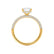 COCO - Emerald Moissanite & Diamond 18k Yellow Gold Petite Hidden Halo Triple Pavé Ring Engagement Ring Lily Arkwright