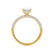 COCO - Oval Lab Diamond 18k Yellow Gold Petite Hidden Halo Triple Pavé Shoulder Set Engagement Ring Lily Arkwright