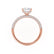 COCO - Radiant Moissanite & Diamond 18k Rose Gold Petite Hidden Halo Triple Pavé Shoulder Set Ring Engagement Ring Lily Arkwright