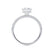COCO - Radiant Lab Diamond 18k White Gold Petite Triple Pavé Hidden Halo Engagement Ring Lily Arkwright