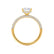COCO - Radiant Lab Diamond 18k Yellow Gold Petite Triple Pavé Hidden Halo Engagement Ring Lily Arkwright