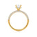 COCO- Round Moissanite & Diamond 18k Yellow Gold Petite Hidden Halo Triple Pavé Shoulder Set Ring Engagement Ring Lily Arkwright