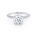 COCO- Round Lab Diamond 18k White Gold Petite Hidden Halo Triple Pavé Shoulder Set Ring Engagement Ring Lily Arkwright