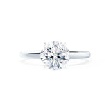 GRACE - Round Moissanite 950 Platinum Solitaire Ring Engagement Ring Lily Arkwright