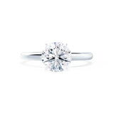 GRACE - Round Natural Diamond Platinum Solitaire Engagement Ring Lily Arkwright
