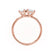 COMET - Toi Et Moi Lab Diamond Emerald & Pear Cut Ring 18k Rose Gold Engagement Ring Lily Arkwright