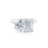 COMET - Toi Et Moi Lab Diamond Emerald & Pear Cut Ring 18k White Gold Engagement Ring Lily Arkwright