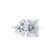 COMET - Toi Et Moi Lab Diamond Emerald & Pear Cut Ring 18k White Gold Engagement Ring Lily Arkwright