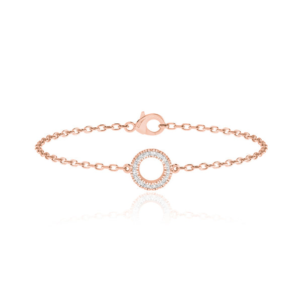 CORA - Circle Of Life Lab Diamond Bracelet 18k Rose Gold Bracelet Lily Arkwright