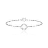 CORA - Circle Of Life Lab Diamond Bracelet 18k White Gold Bracelet Lily Arkwright