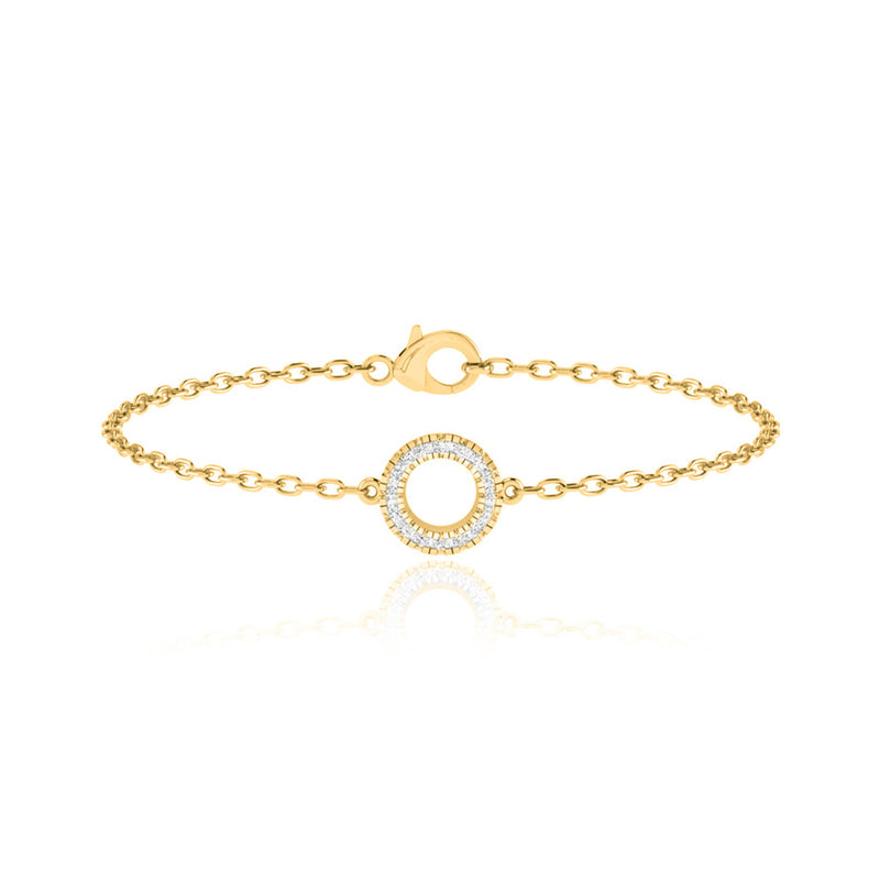 CORA - Circle Of Life Lab Diamond Bracelet 18k Yellow Gold Bracelet Lily Arkwright