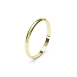 Women's Plain Wedding Band D Shape Profile 18k Yellow Gold Wedding Bands Lily Arkwright