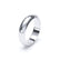 Plain D Shape Wedding Band 18k White Gold Wedding Bands Lily Arkwright
