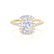DARLEY - Elongated Cushion Micro Pavé 18k Yellow Gold Halo Engagement Ring Lily Arkwright