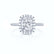 DARLEY - Elongated Cushion Lab Diamond 18k White Gold Halo Engagement Ring Lily Arkwright