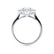 DIANA - Iconic Oval Moissanite & Lab Diamond Platinum 950 Halo Engagement Ring Lily Arkwright