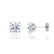 DOVE - Round Moissanite Platinum Stud Earrings Earrings Lily Arkwright