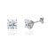 DOVE - Round Moissanite Platinum Stud Earrings Earrings Lily Arkwright