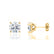 DOVE - Round Moissanite 18k Yellow Gold Donut Basket Stud Earrings Earrings Lily Arkwright