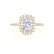 DARLEY - Elongated Cushion Micro Pavé 18k Yellow Gold Halo Engagement Ring Lily Arkwright