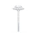 DARLEY - Elongated Cushion Lab Diamond 18k White Gold Halo Engagement Ring Lily Arkwright