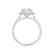 DARLEY - Elongated Cushion Charles & Colvard Moissanite & Diamond Micro Pavé Platinum Halo