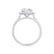 DARLEY - Elongated Cushion Lab Diamond 18k White Gold Halo Engagement Ring Lily Arkwright