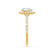 DARLEY - Elongated Cushion Lab Diamond 18k Yellow Gold Halo Engagement Ring Lily Arkwright