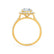 DARLEY - Elongated Cushion Micro Pavé 18k Yellow Gold Halo Engagement Ring Lily Arkwright