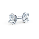SAVANNAH - Oval Moissanite 950 Platinum Stud Earrings Earrings Lily Arkwright