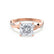 EDEN - Princess Moissanite & Diamond 18k Rose Gold Vine Solitaire Engagement Ring Lily Arkwright