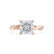EDEN - Princess Moissanite & Diamond 18k Rose Gold Vine Solitaire Engagement Ring Lily Arkwright