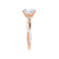 EDEN - Princess Moissanite & Diamond 18k Rose Gold Vine Solitaire Engagement Ring Lily Arkwright