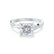 EDEN - Princess Moissanite & Diamond Platinum Vine Solitaire Engagement Ring Lily Arkwright
