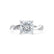 EDEN - Princess Moissanite & Diamond Platinum Vine Solitaire Engagement Ring Lily Arkwright