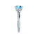EDEN - Chatham® Round Aqua Spinel & Diamond 18k White Gold Vine Ring Engagement Ring Lily Arkwright