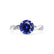 EDEN - Blue Sapphire & Diamond 950 Platinum Vine Solitaire Engagement Ring Lily Arkwright