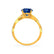 EDEN - Blue Sapphire & Diamond 18k Yellow Gold Vine Solitaire Engagement Ring Lily Arkwright