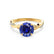 EDEN - Blue Sapphire & Diamond 18k Yellow Gold Vine Solitaire Engagement Ring Lily Arkwright