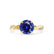 EDEN - Blue Sapphire & Diamond 18k Yellow Gold Vine Solitaire Engagement Ring Lily Arkwright