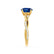 EDEN - Blue Sapphire & Diamond 18k Yellow Gold Vine Solitaire Engagement Ring Lily Arkwright