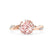 EDEN - Chatham® Round Champagne True Sapphire & Diamond 18k Rose Gold Vine Ring Engagement Ring Lily Arkwright